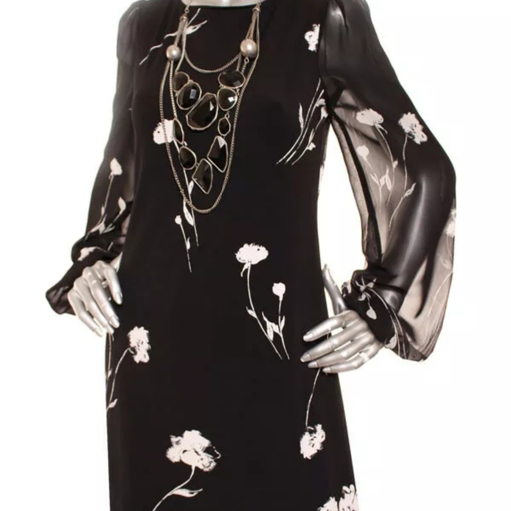 WHBM Black and White dress Sz S